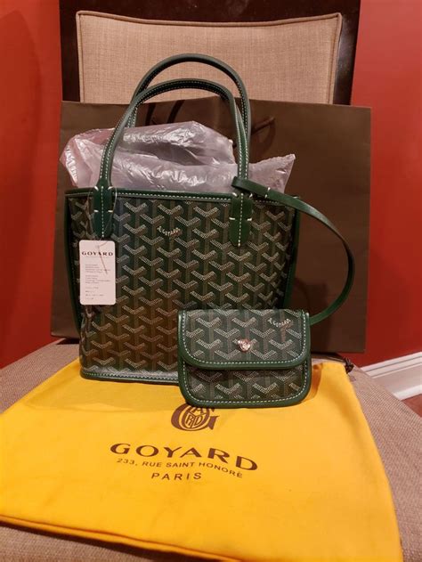 goyard tote bag green|reversible goyard tote bag.